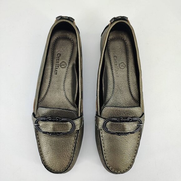 Cole Haan Women’s Gunmetal Green Leather Loafers Size 8.5 - Picture 4 of 10